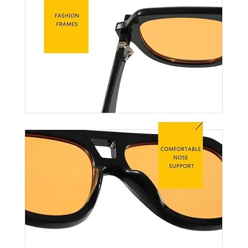 willochra Retro Double Bridges Pilot Men Rivets Sunglasses Fashion Clear Gradient Shades UV400 Women Punk Sun Glasses thumbnail 7