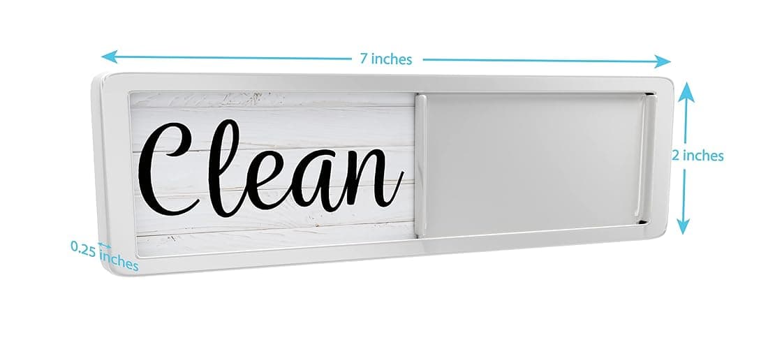 Dishwasher Magnet Clean Dirty Sign, Clean Dirty Magnet for Dishwasher, Rustic Farmhouse Kitchen Decor, Magnetic Dish Washer Sign Indicator, Sliding Rustic Dish Washer Signs, Black & White Wood thumbnail 2