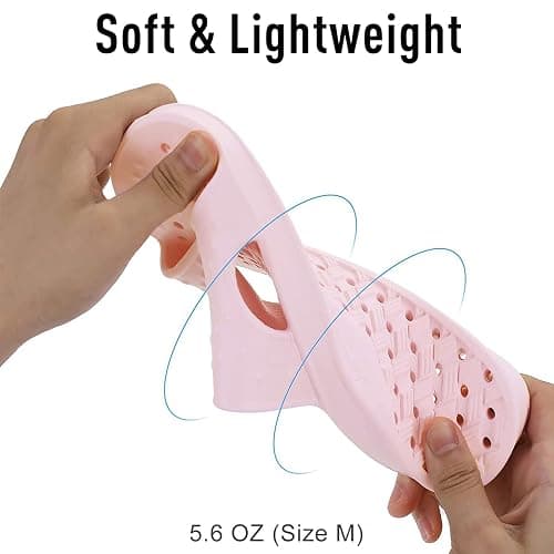 shevalues Shower Shoes for Women with Arch Support Quick Drying Pool Slides Lightweight Beach Sandals with Drain Holes - 8-9 Women/6.5-7.5 Men - Pink thumbnail 3