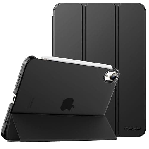 MoKo for iPad mini 7 (A17 Pro) Generation Case 2024, iPad mini 6 Case 2021, 8.3-inch Slim Lightweight Protective Hard Back PC Shell Stand Cover Support Touch ID, Auto Wake/Sleep, Black - Image 1