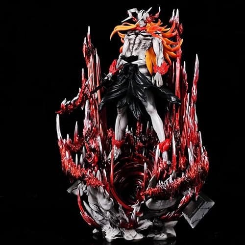 YLQANONG Hollow Ichigo Figures Ulquiorra Cifer Anime Figure Statues Horned Ichigo/Black Wing Ulquiorra Anime Action Figurine 12.6IN thumbnail 5
