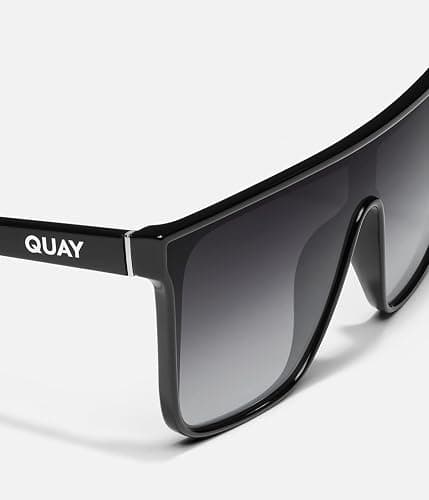 QUAY - Sunglasses for Men & Women, Polarized Shield Lenses with UV Protection, Oversized Sunglasses (Nightfall Medium, Black) thumbnail 4
