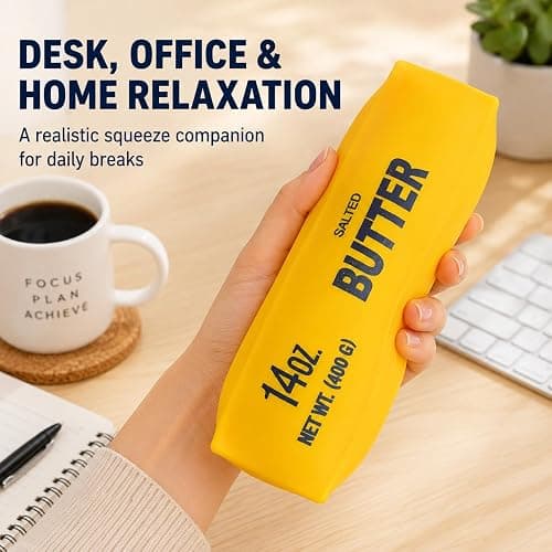 10 inch Jumbo Giant Butter Squishy, 14 oz Large Butter Squishies Stick, Big Soft Squeeze Stress Relief for Adults, Desk Office Home, Party Favor Gift (Jumbo Butter) thumbnail 6