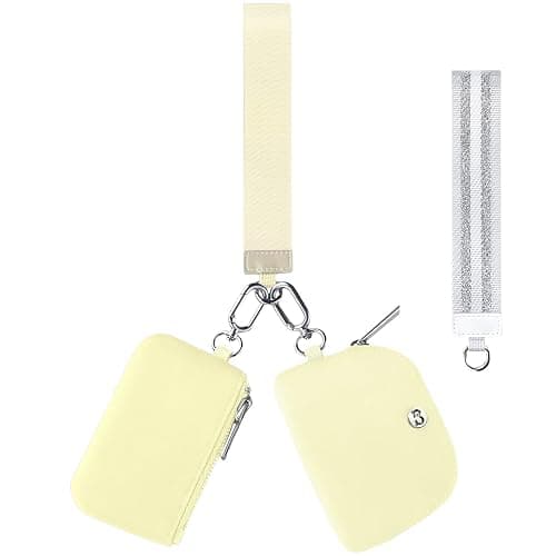 Babysun Mini Zip Around Dual Pouch Wristlet With 2 Straps Wristlet Keychain Wallet for Women Coin Purse Small Cute for Teen Girl - Image 1