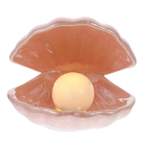 IMIKEYA Shell Pearl Night Light: LED Pearl Lamp for Kids Room, Bedroom, Living Room Home Decor (Pink) thumbnail 9