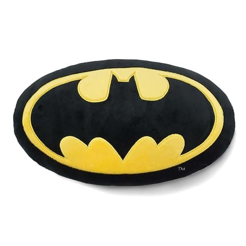 Northwest Batman Classic Logo Cloud Pillow 12" – Superhero Plush Stuffed Toy, Kids & Adults Room Decor, Gift for Batman Fans - Image 1