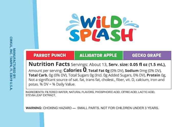 Cirkul Wild Splash Flavor Cartridge Variety Pack with Stevia, 6-Pack (2 Parrot Punch, 2 Alligator Apple, 2 Gecko Grape) - Wild Splash Variety Pack thumbnail 2