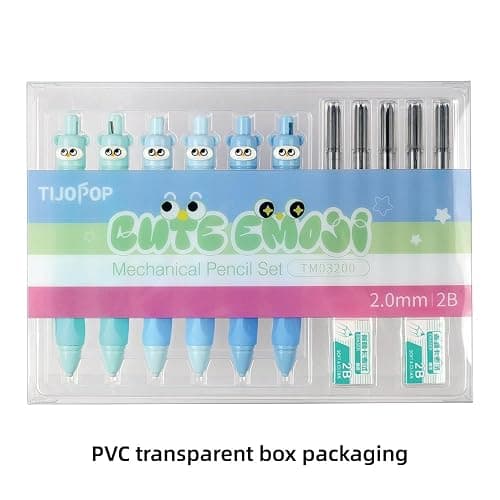 TIJOPOP 6PCS Cute Mechanical Pencils 2.0MM with Comfort Ergonomic Grip, 25PCS Leads,2PCS Erasers,Cute Stationery Kit for Writing, Sketching & Drawing,Ideal for Gift thumbnail 7