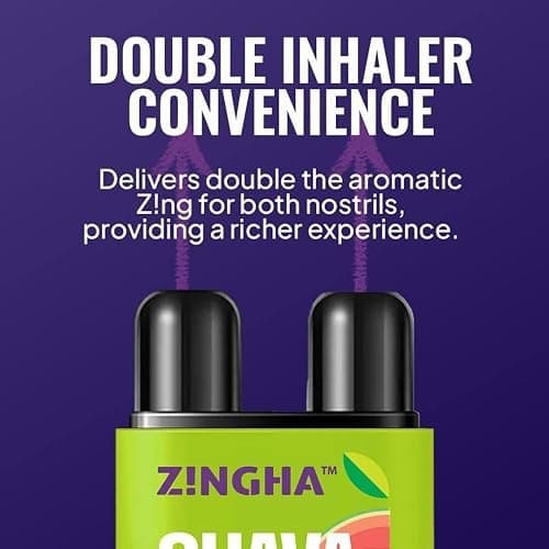 Z!NGHA Dual Nasal Inhaler Stick - Peppermint, Eucalyptus, and Lavender Essential Oil Blend for Focus and Refreshing Aromatherapy, 4 Pack thumbnail 9