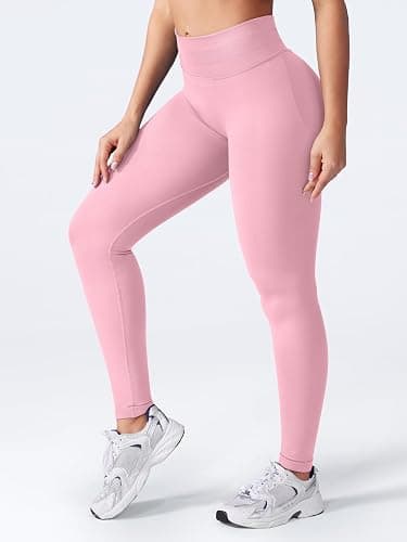 VOYJOY Women Seamless Impact Leggings Scrunch Workout Leggings Medium Waist Tummy Control Butt Lifting Gym Yoga Pants thumbnail 5