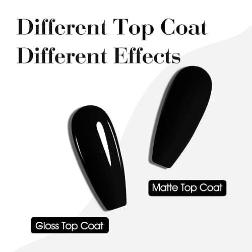 CANNI 2Pcs Hema-Free Black Gel Nail Polish Set- 2Pcs Black Colors Gel Polish Kit, Soak Off LED Nail Gel Manicure Kit DIY at Home Salon Gifts for Women Girls thumbnail 6