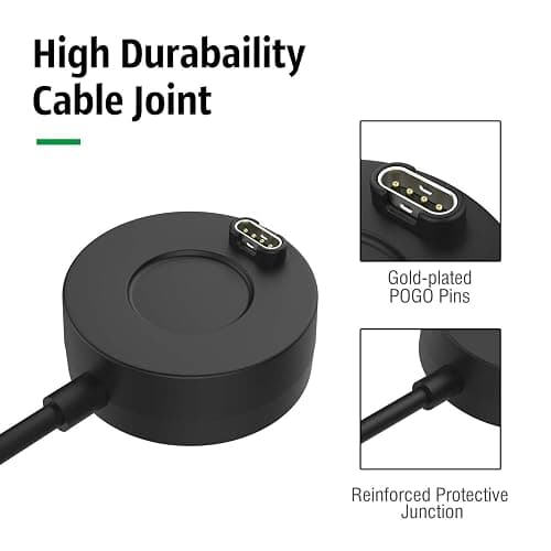 Compatible with Garmin Bounce 2/Bounce Smart Watch Charger Charging Stand, Charging Dock Station Cradle Holder with 1m USB Cable for Bounce 2 Smartwatch (2Black) thumbnail 2