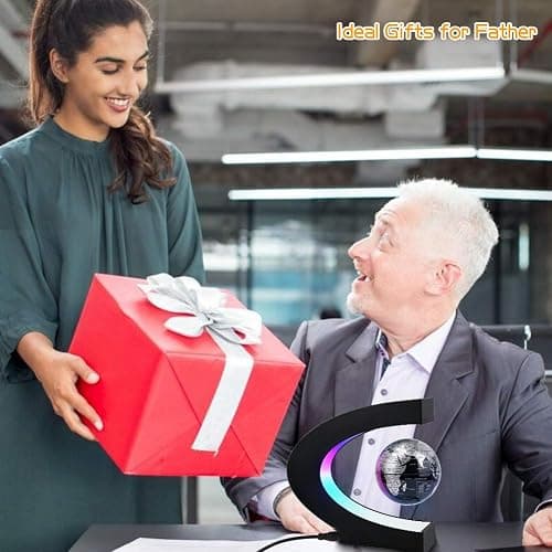 MOKOQI Magnetic Levitating Globe with LED Light, Cool Tech Gift for Men Father Boys and Girls , Birthday Gifts for Kids, Floating Globes World Desk Gadget Decor in Office Home/Display Frame Stand thumbnail 4
