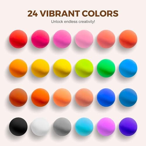 Air Dry Clay for Kids, 24 Colors Modeling Clay Kit with Storage Box & Sculpting Tools, Magic Molding Clay for Boys & Girls Crafts Gift, Age 6-12 Year Olds thumbnail 8