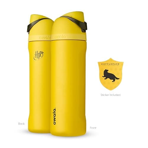 Owala Harry Potter FreeSip Insulated Stainless Steel Water Bottle with Straw, BPA-Free Sports Water Bottle, Great for Travel, 24 oz, Hufflepuff thumbnail 6