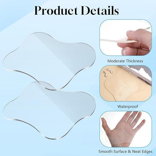 2 Pcs Desk Coaster,Acrylic Clear Coasters for Desk Cute Coaster for Office Desks Aesthetic Irregular Cloud Shape Drink Cup Coasters for Table Desks Decoration for Kitchen Home Office Bar Dining Table thumbnail 6