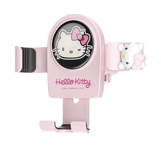 WIEEZN Cute Phone Mount for Car, Pink Cat Air Vent Clip Car Phone Holder Mount Fit for All Cell Phone, Pretty Car Accessories for Women and Girls - Image 1