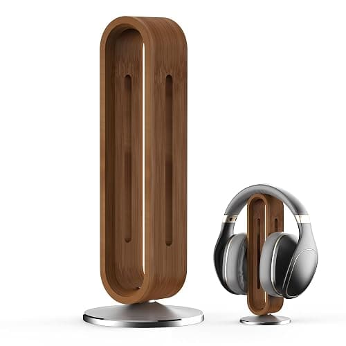 BRIMFORD Kopfhörer Ständer Holz Schreibtisch - U-Form Headset Halterung - Aluminium Gaming Kopfhörer Aufbewahrung - Universal für Sennheiser Bose Sony Airpods Max - Tisch Organizer Accessoire - Image 1