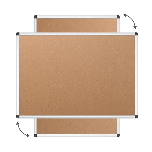 VIZ-PRO Cork Notice Board, 36 X 24 Inches, Silver Aluminium Frame thumbnail 4