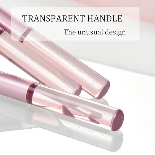 111 Makeup Brushes Set 22 Pcs Makeup Kit With Case Premium Soft Synthetic Hair Foundation Brush Concealer Brush Eyeshadow Brush Transparent Make up Brushes Set With Beauty puff(Pink, 22pcs) thumbnail 5
