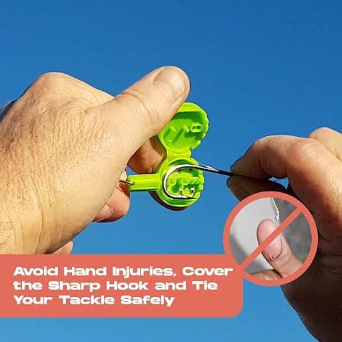 HOOK-EZE Fishing Knot Tying Tool | Protect from Fish Hooks | Tie Fishing Knots Easily | Cool Gadgets for Fishermen | Ice Fly Fishing | Fishing Accessories for Beginner Anglers | Nail Knot Tool thumbnail 6