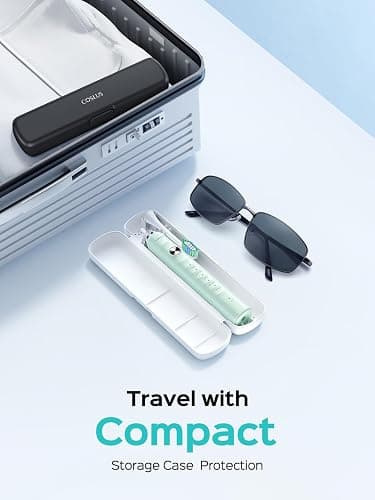 COSLUS Sonic Electric Toothbrush for Kids & Adults: 47000 VPM for Deep Cleaning & Whitening with Travel Case - 5 Modes for Sensitive Teeth & Braces, Wireless Charging, 6 Brush Heads for Home Family thumbnail 4