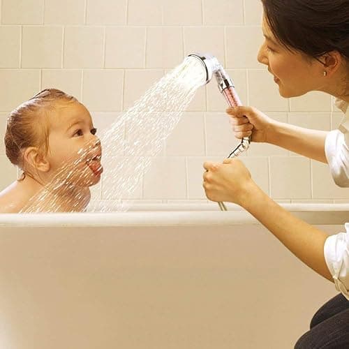 LED Shower Head, APzek 7 Colors Changing Light Handheld High Pressure Spa Shower Head Sprinkler and Double Filter Saving Water Showerhead (7 Colors) thumbnail 2