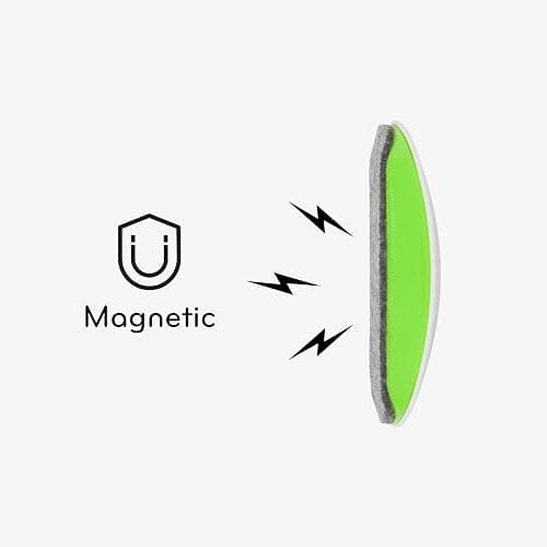 U Brands Magnetic Whiteboard Eraser, 4.5" x 2.25" x 1", Dry Erase Felt Eraser, White and Green, Lightweight Modern Design thumbnail 4