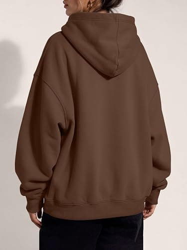 Trendy Queen Womens Hoodies Oversized Sweatshirt | Cozy Fleece Sweaters, Basic Pullover Shirts, Large Kangaroo Pocket, Seamless Daily Outfit Match thumbnail 4