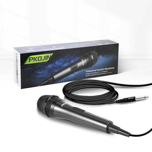 PKOJIN Dynamic Karaoke Microphone for Singing, Vocal Wired Microphone for Karaoke, Handheld Mic with 10 Ft Cable, Mics for Speaker with ON/Off Switch thumbnail 7