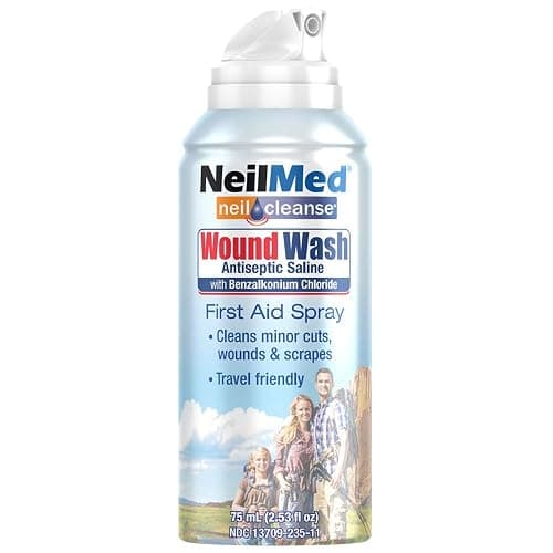 NeilMed Neilcleanse Wound Wash Antiseptic Sterile Saline, 75 mL - Image 1