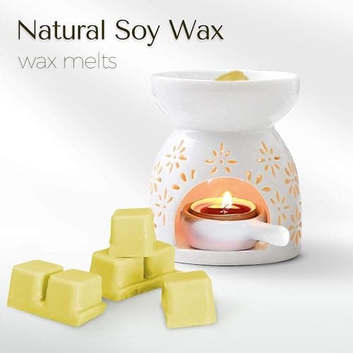 SCENTORINI Wax Melts - Soy Wax Cubes for Summer & Christmas Decor, 4 x 2.5 oz, Grapefruit, Cherry Blossoms, Wild Bluebell, Plumeria thumbnail 7