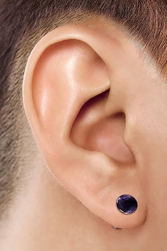 BanaVega Organic Stone Amethyst Double Flared Saddle Ear Gauge Double Flare plugs Stretcher Lobe Earring Piercing Jewelry Choose Sizes thumbnail 4