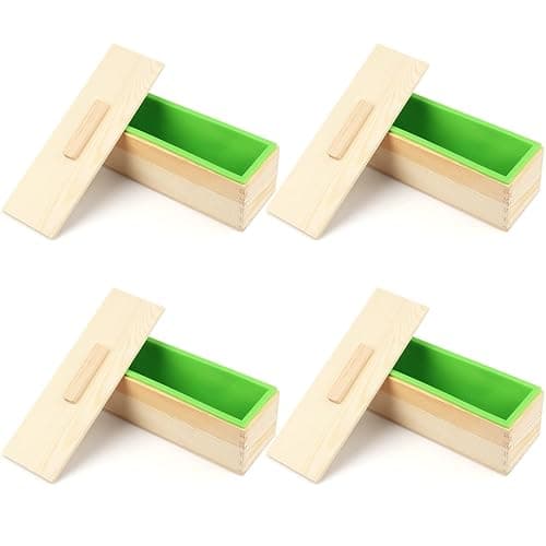 Soap Loaf Box, 42 oz Soap Box for Soap Making with Wooden Boxes, Set of 4, Soap Bar Box Can Be Used for Homemade Soap Produce, Soap Making, Ideal Size and Large Capacity, by GNIEMCKIN - Image 1