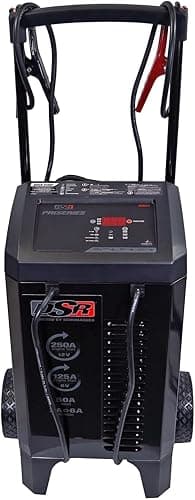 Schumacher Electric DSR Pro Series 6V / 12V Battery Charger Engine Starter & Maintainer - Heavy Duty Wheeled Battery Charger - 125/250 Amps - with 50-Amp Boost Mode - DSR131 - DSR131