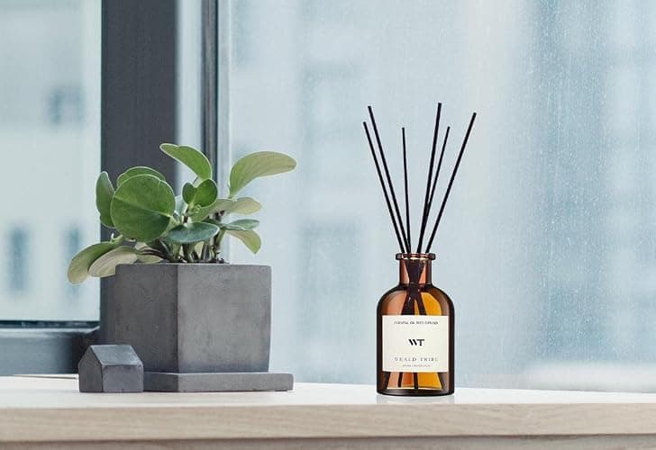 WEALD TRIBE Reed Diffuser Set for Bathroom Air Fresheners, Oil Diffuser Sticks | White Jasmine Scent 4.0 fl oz Home Fragrance with Sticks Defusers | House Bedroom Office Shelf Decor thumbnail 5