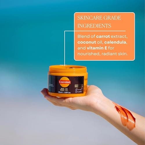 Carroten Intensive Tanning Gel | Browning Tan Accelerator | Non-Greasy, Water-Resistant with Carrot and Coconut Oil | Vitamin A & E For Moisture & Hydration | Made in Greece | 5 Fl Oz thumbnail 3