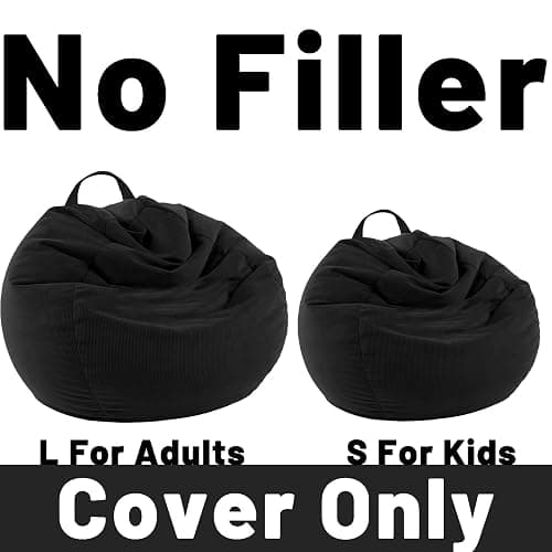 LPMOERA Stuffed Animal Storage Bean Bag Chair Cover (No Filler) for Kids and Adults.Pets Dogs/Cats Lazy Beds.Soft Premium Corduroy Stuffable Bean Bag for Organizing Children Plush Toys or Memory Foam thumbnail 6