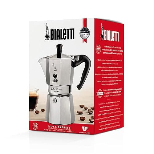 Bialetti - Moka Express: Iconic Stovetop Espresso Maker, Makes Real Italian Coffee, Moka Pot 9 Cups (14 Oz - 420 Ml), Aluminium, Silver thumbnail 6
