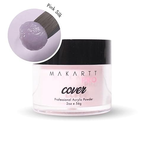 MakarttPro Acrylic Powder - 56g/2oz Nail Cover for Extension, Perfect for Professional Private Nail Technicians - Color: Pink Silk thumbnail 2