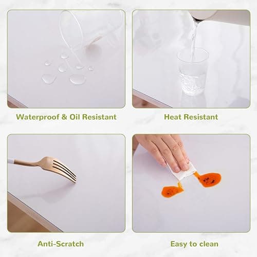 Eisdroma 14 x 24 Inch Clear Table Cover Protector, Clear Desk Mat, Table Protector, 1.5mm Plastic Table Cover, Vinyl Table Protector, Mats on Top of Desks thumbnail 5