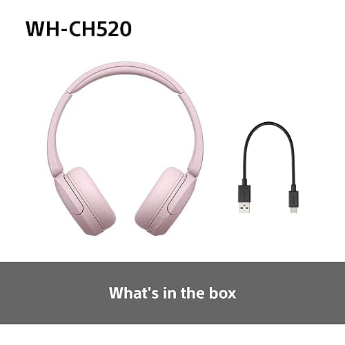Sony WH-CH520 Wireless Bluetooth On-Ear Headphones, Sound, Lightweight Design, Up to 50hr Battery Life, Quick Charge, EQ, Clear Call Quality, iOS & Android - Pink thumbnail 9