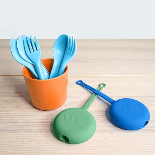 Omie OmieBox Utensil Refill Pack for OmiePod - Matches Capri Blue, Sunrise Orange or Mint Green OmieBox Utensil Set with Case - Reusable, Travel, Lunch Boxes - 3 spoons + 3 forks | PODS NOT INCLUDED thumbnail 4