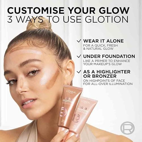 L'Oréal Paris Multi-Use Glow Enhancer, 24h Hydration with Shea Butter and Glycerin, for Face and Body, Paradise Lumi Glotion, Shade 904: Deep Glow, 40 ml thumbnail 6