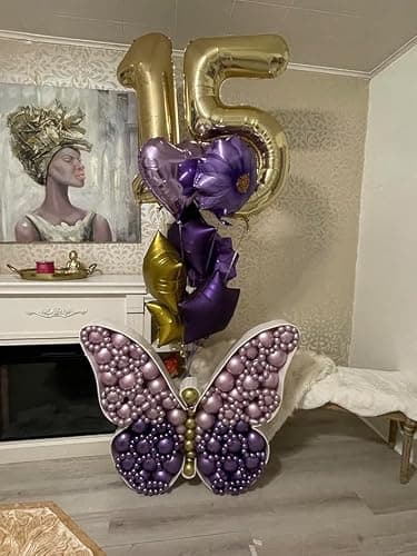 40 Inch Light Gold 15 Number Balloons White Gold Giant 15 Foil Mylar Helium Large Digital Balloon Champagne Gold Birthday Numbers Jumbo Balloons 15th or 51st Anniversary Party Decorations Supplies thumbnail 2