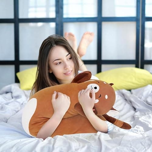 MIAOHAHA Plush Raccoon Pillow - Cute Stuffed Animal Toy, 50cm/19.6in, Perfect for Kids & Girls, Hugging Pillow for Sleeping & Gifting thumbnail 2