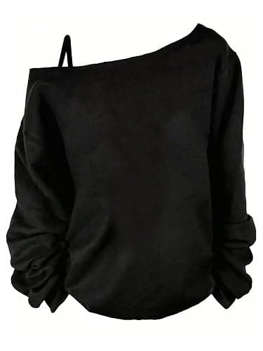 SHENHE Women's Plus Size Y2k Off The Shoulder Long Sleeve Graphic Print Goth Grunge Top Fall Shirt thumbnail 3