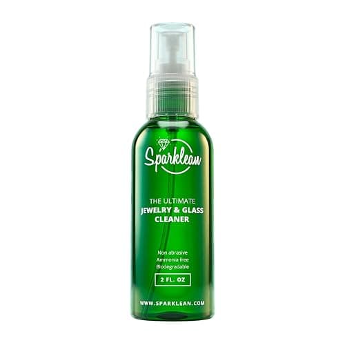SPARKLEAN Jewelry & Glass Cleaner Spray (2 Oz) - Biodegradable, Ammonia-Free Solution for Gold, Silver & Diamond Rings - Safe for All Metals & Gemstones - Eco-Friendly - Travel Size - Image 1