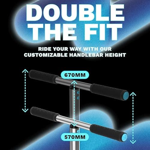 Indo the Trick Scooter - Tramp Scooter for Teenagers & Adults - 6-15 Years - Trampoline Scooter Ideal for Trampoline Stunt Exercises, Professionals & Beginners - Indoor & Outdoor Freestyle thumbnail 5