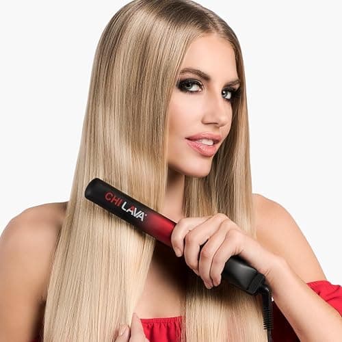 CHI Original Lava Ceramic Flat Iron, Hair Straightener For An Even & Smooth Finish, Lower Temperature, 11 Foot Cord For Convenience, 1" Iron thumbnail 8